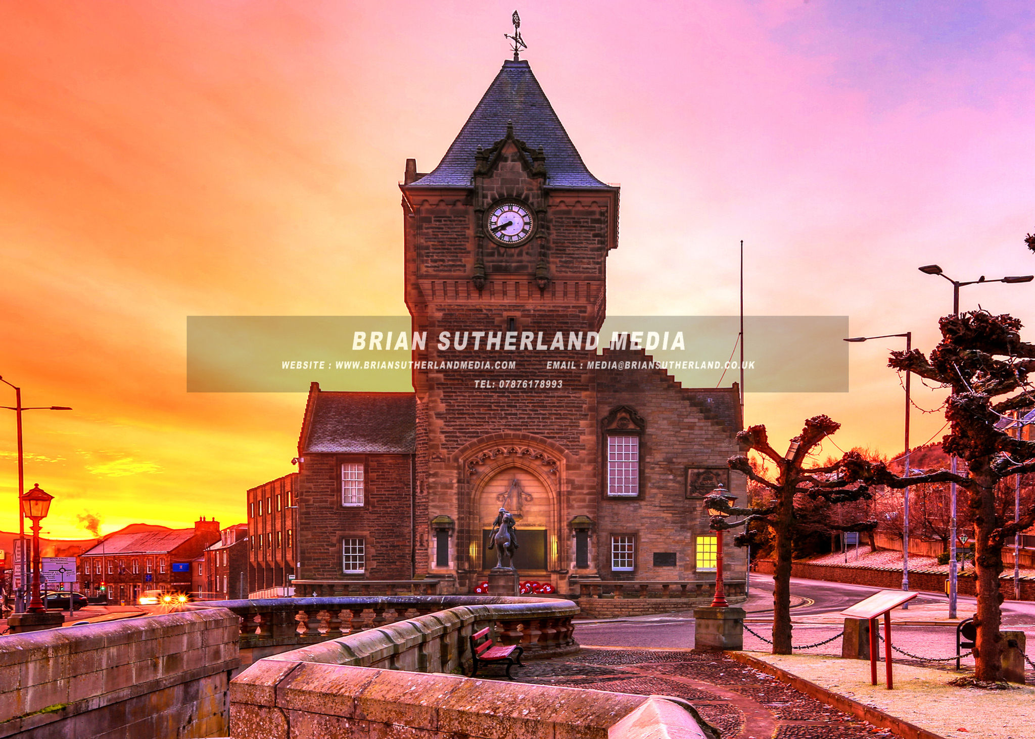 GALASHIELS TOWN CLOCK CANVAS WRAP 002