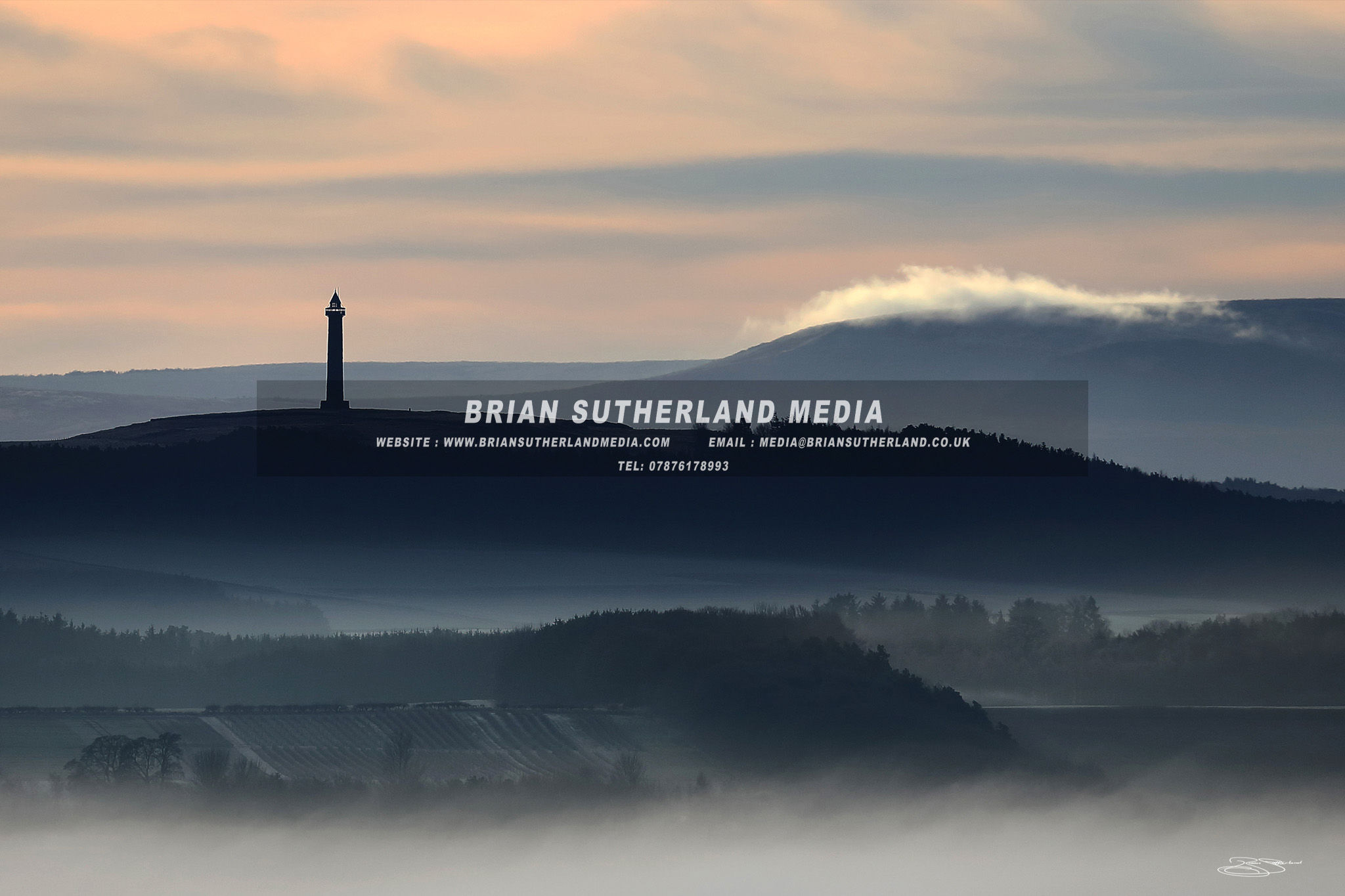 WATERLOO MONUMENT , PENIEL HEUGH, CANVAS WRAP