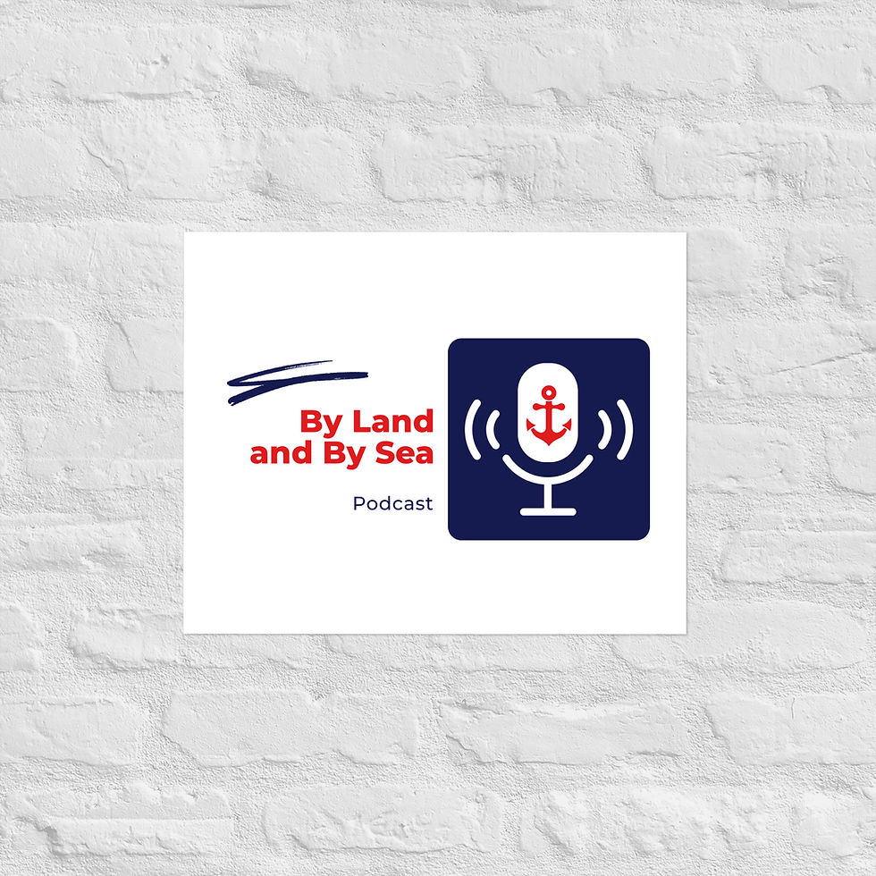 Thumbnail: By Land and By Sea Podcast Logo Poster