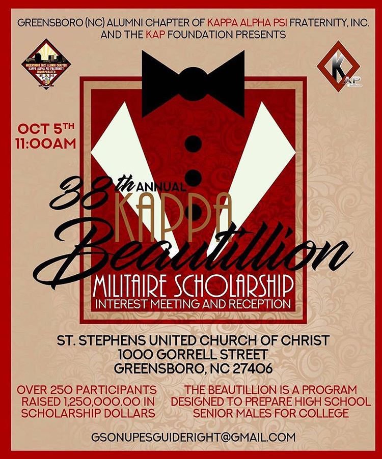 38th Annual Kappa Beautillion Militaire Scholarship Interest Meeting and Reception