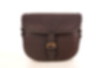 Cartridge Bag in Dark Brown Leather - made in England - Safari Supplies