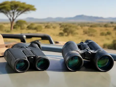 Dachkantfernglas oder Porrofernglas auf Safari