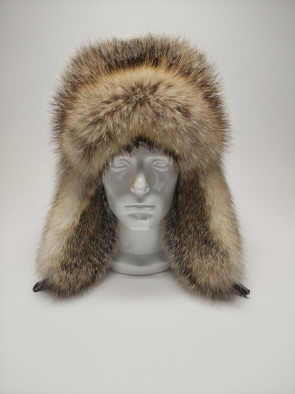Thumbnail: Badger Fur Trapper Hat.  Extra Fancy. XL