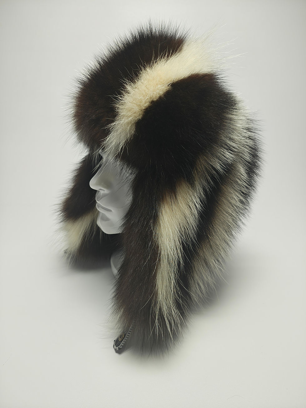 Thumbnail: Skunk Fur Trapper Hat.  Large