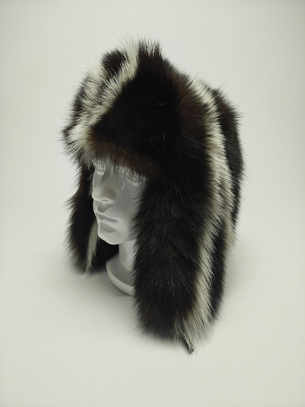 Thumbnail: Skunk Fur Trapper Hat.  Large