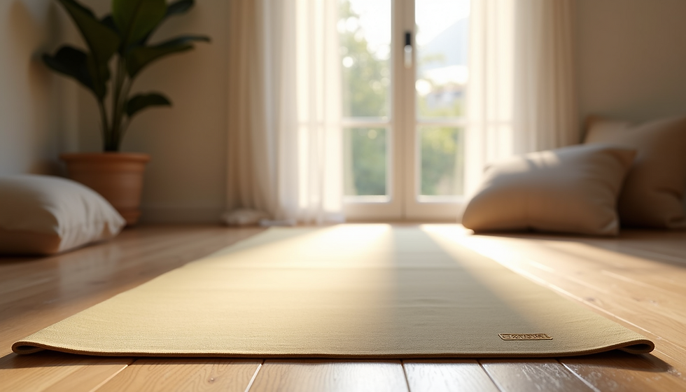 Calm meditation space, Person in iRestt pose,