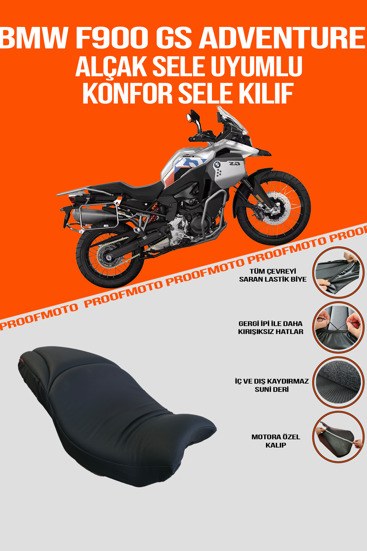 BMW F 900 GS ADVENTURE (835mm Alçak Sele) - Konfor Sele Kılıf