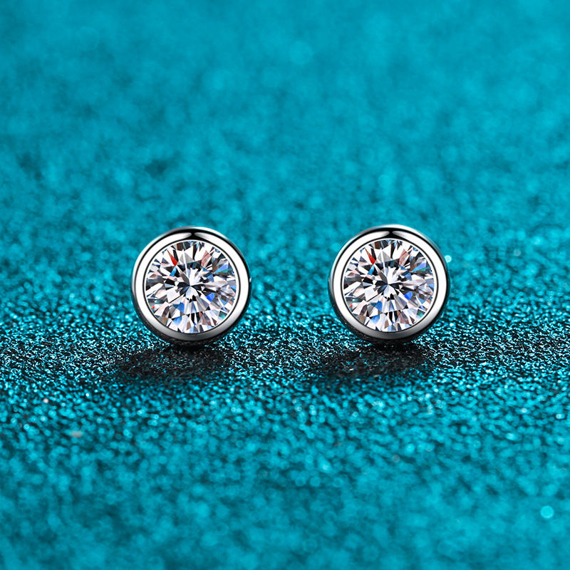 Thumbnail: Chloe Stud Earrings | 1.0ct Lab Grown Diamonds | 14K White Gold