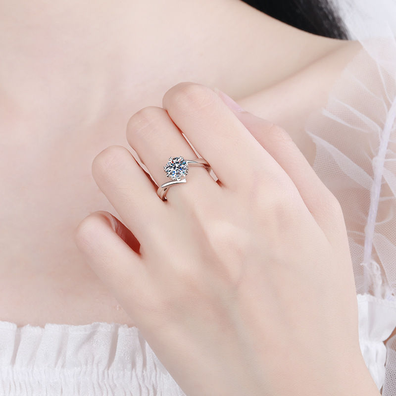 Thumbnail: Olivia Solitaire Ring | 2.00ct Lab Grown Diamond | 14K White Gold