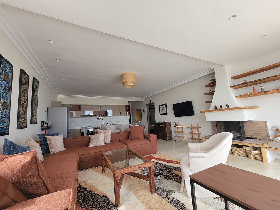 Thumbnail: Appartement meublé 3 chambres – Vue mer – Dar Bouazza