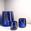 Thumbnail: Hand blown glass votive in cobalt