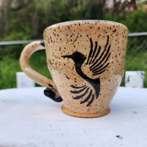 Hummingbird Stamp on Speckled clay
