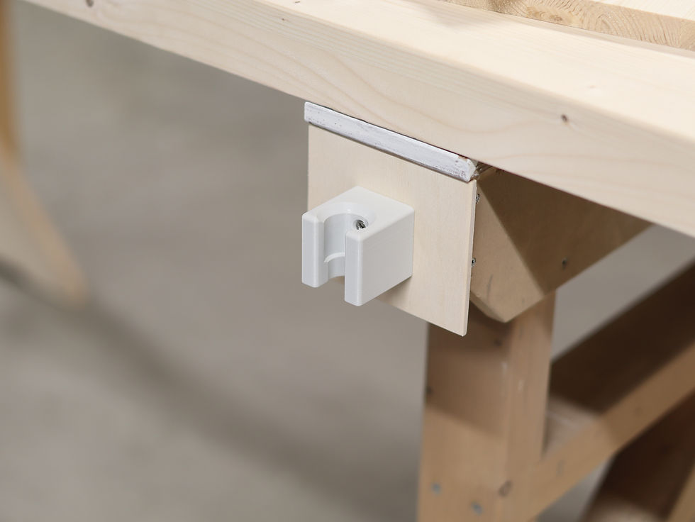 Thumbnail: Di-Dock Base schroefbare luchtgereedschap houder – montage aan werkbankrand