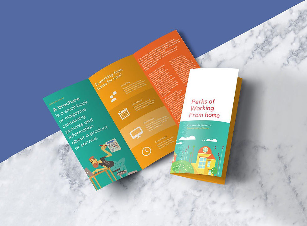 A4 Brochure, folded Brochure, A3 fold Brochure, Triold Brochure, A4 Flyer, بروشور ثلاثي مطوي