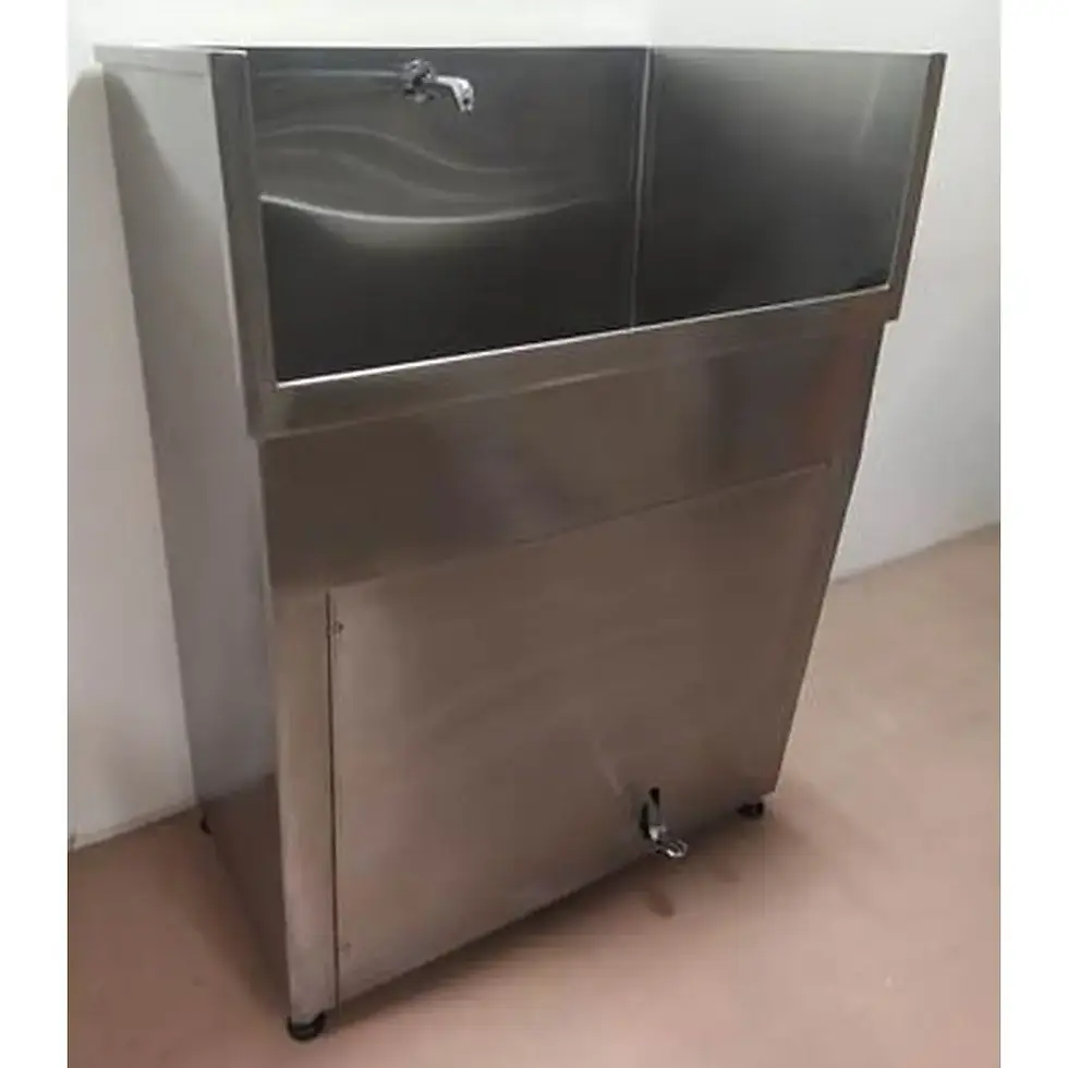 Hand Wash Scrub SS (Triple Station Manual Foot Operated) Floor Standing