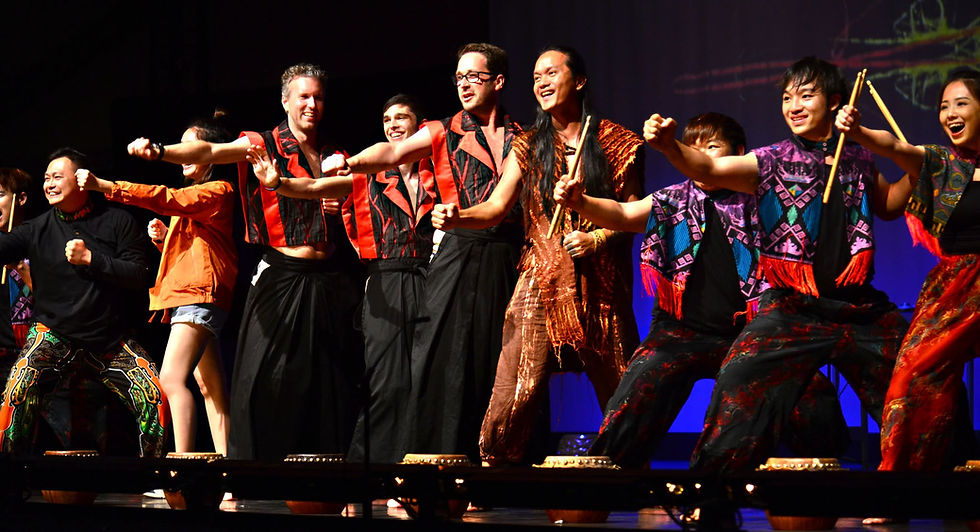 Energetic Bornean Performances & Workshops on stage at Schoten, Belgium.
