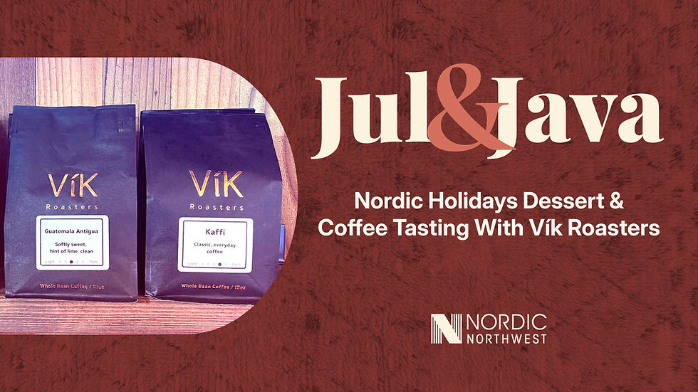 Jul & Java: Nordic Holidays Dessert & Coffee Tasting With Vík Roasters
