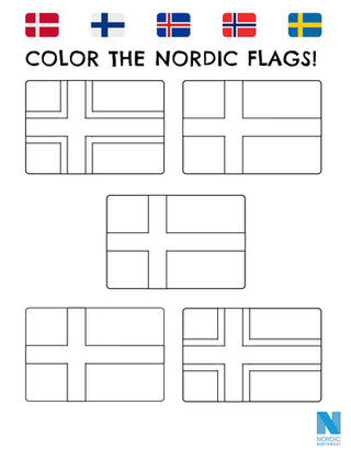 Nordic Flag Coloring Page