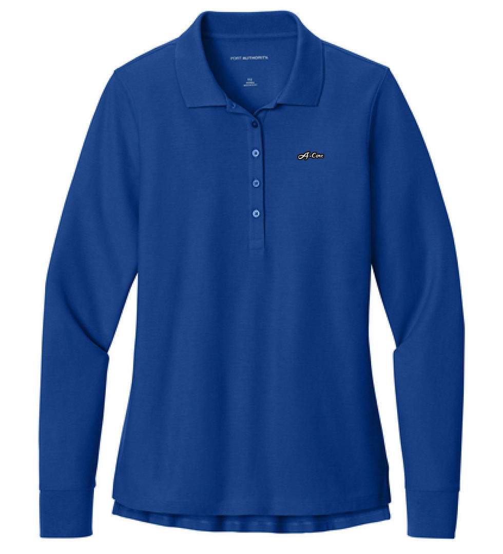 Thumbnail: Port Authority® Women’s Wearever Signature Pique Long Sleeve Polo
