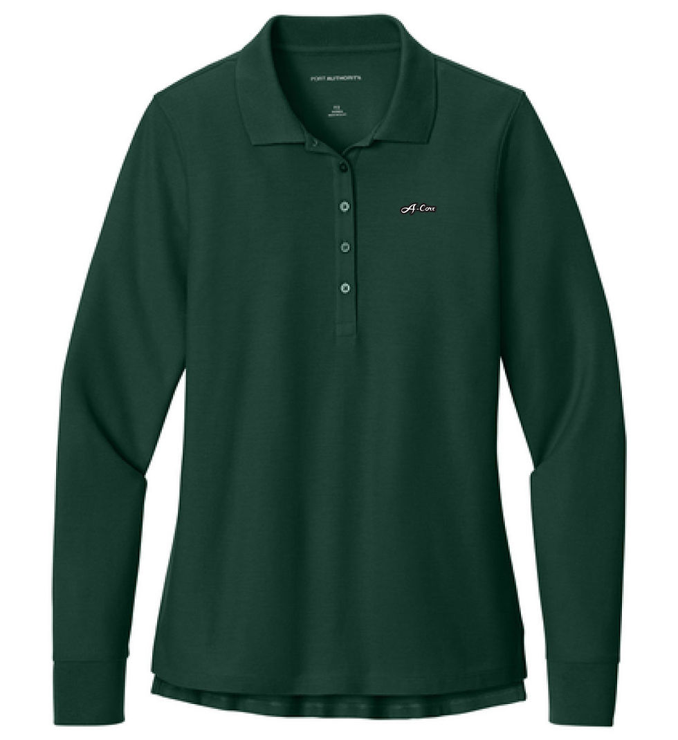 Thumbnail: Port Authority® Women’s Wearever Signature Pique Long Sleeve Polo