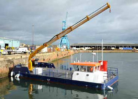 FOR SALE: 2018 ROAD TRANSPORTABLE SPLIT-HULL MULTI-PURPOSE WORK VESSEL. READY NOW!