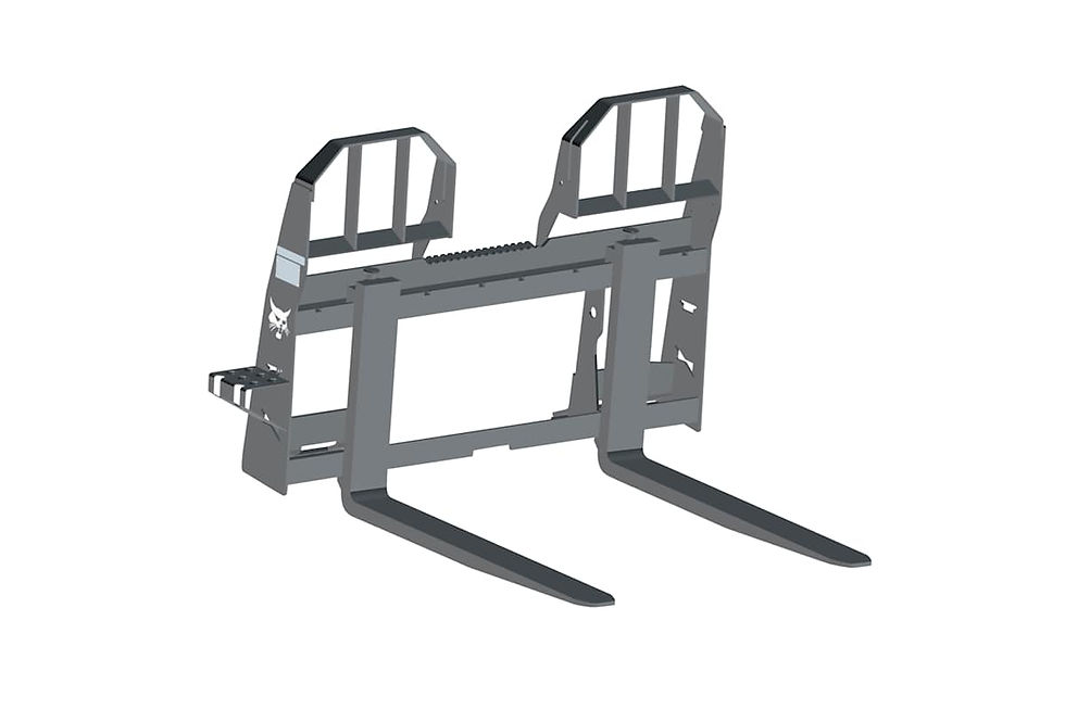 Bobcat compact track loader with pallet fork attachment, official Bobcat product photo