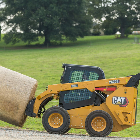 Compact skid steer lineup used for Florida storm rebuild sitework