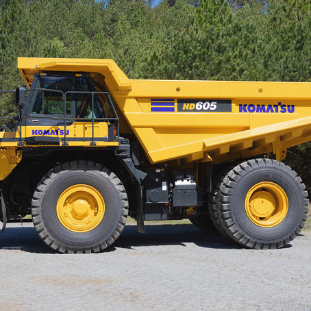 Komatsu HD605-10 haul truck, official Komatsu product photo