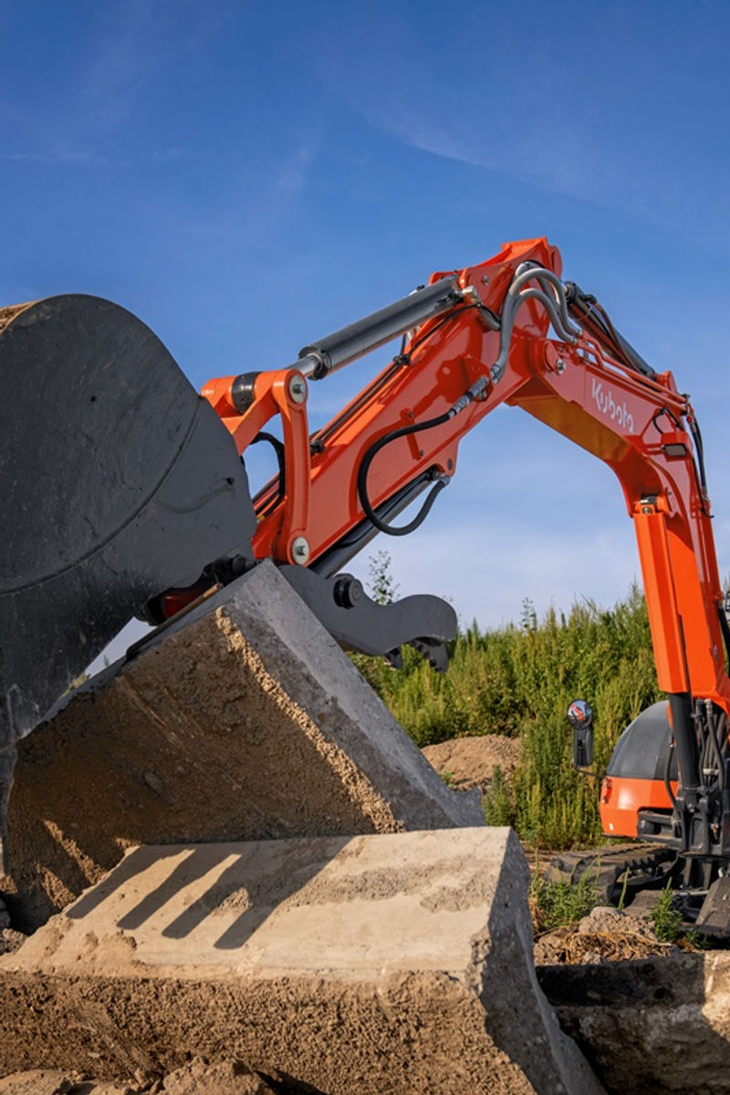 Kubota KX080-5 excavator, official Kubota USA product photo