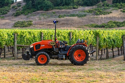 Kubota M5 Narrow diesel specialty tractor with integrated autonomous technology developed with Agtonomy, unveiled at CES 2026, official Kubota photo