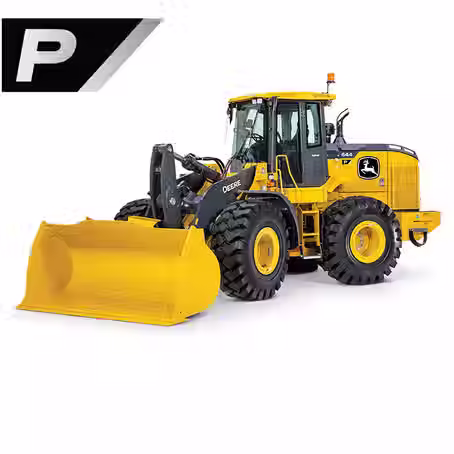John Deere 644 P-Tier utility wheel loader, the equipment class where SmartDetect human-detection technology is available, official John Deere product photo