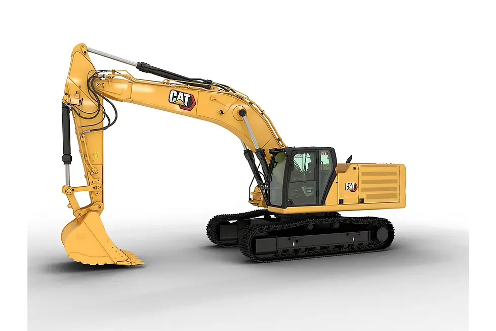 CAT 336 excavator on a jobsite, representative of a financed machine whose maintenance reserve needs shrink under factory warranty. Photo: Caterpillar.