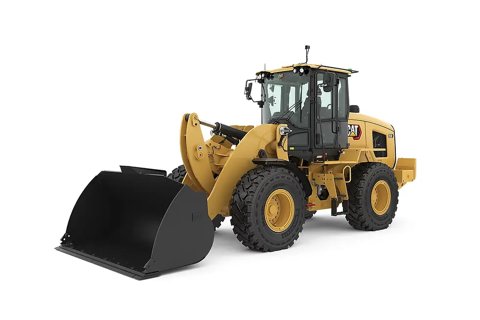 CAT 938 compact wheel loader on a jobsite, official Caterpillar product photo