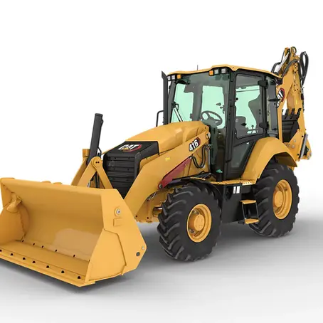 CAT 416 backhoe loader, official Caterpillar product photo