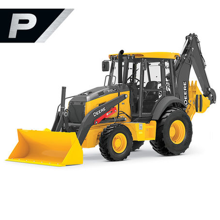 John Deere 310 P-Tier backhoe loader, official product photo