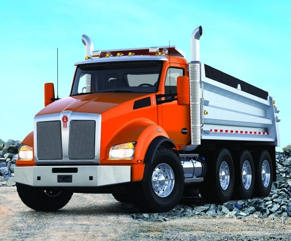 Kenworth T370 medium-duty vocational truck, representative of equipment financed by carriers running a mix of contract and spot-market freight.