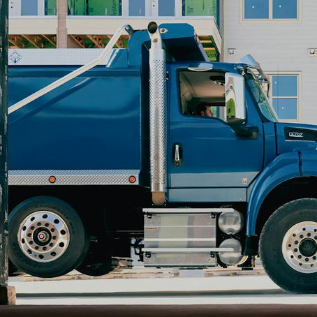 An International HV Series dump truck, available with the S13 Integrated Powertrain and T14 automated manual transmission. Photo: International Trucks.
