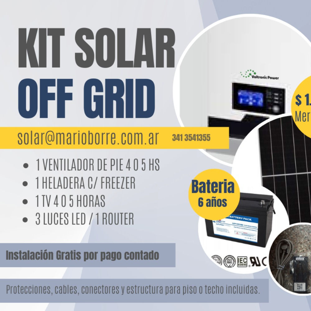 Kit Solar OFF GRID 2kWp/940W