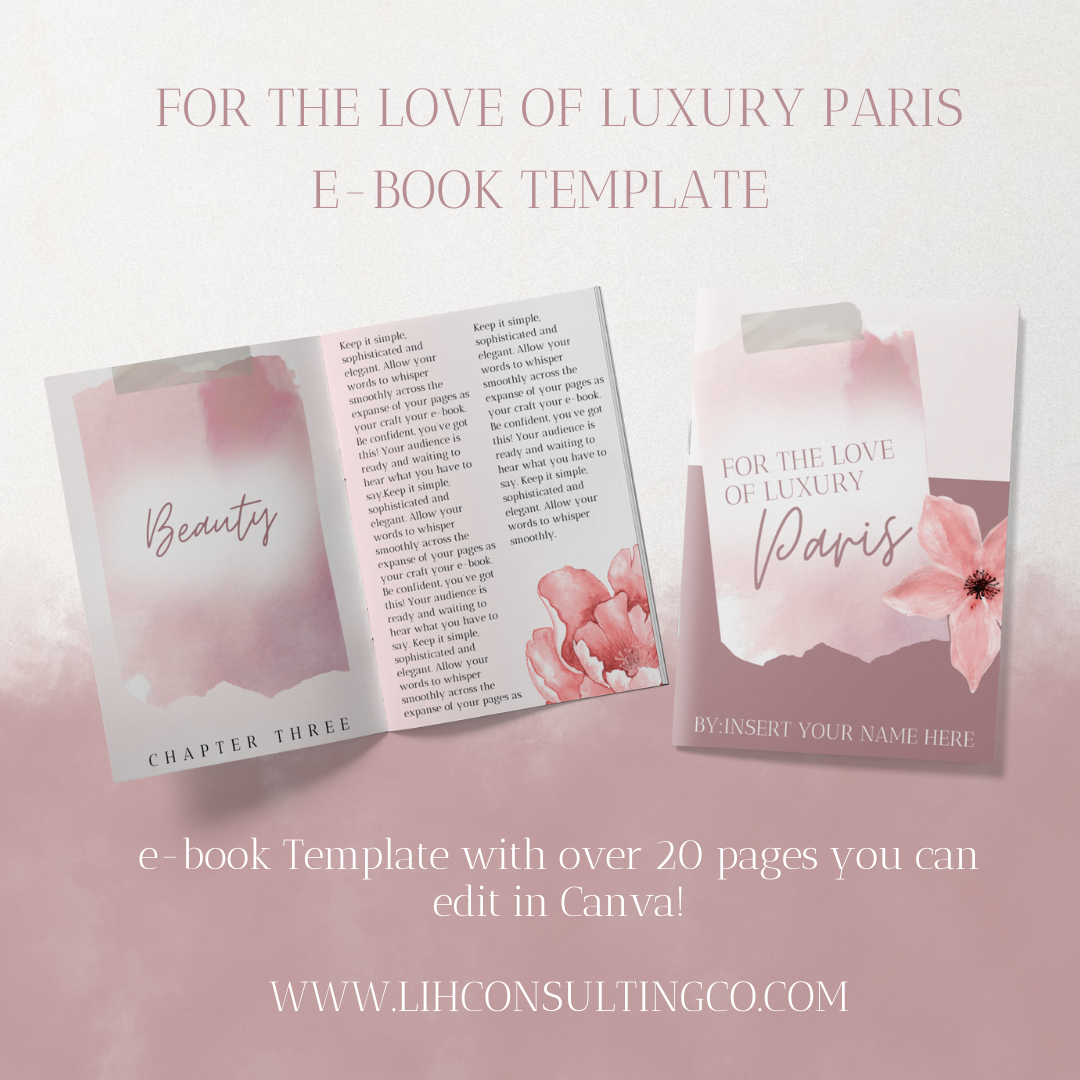 For the Love of Luxury Paris eBook Template