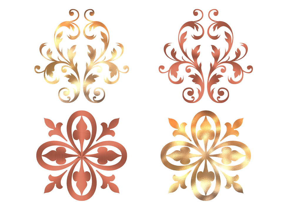 Thumbnail: Oh, You Fancy! Damask Gold + Deep Rosegold Pack
