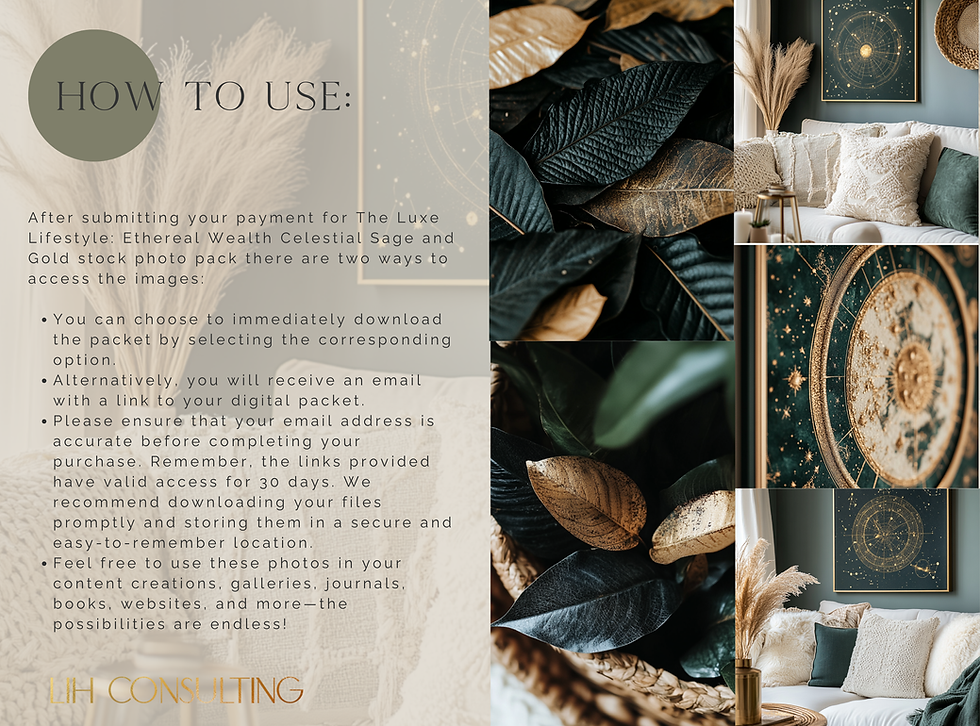 Thumbnail: The Luxe Lifestyle: Ethereal Wealth Celestial Sage and Gold