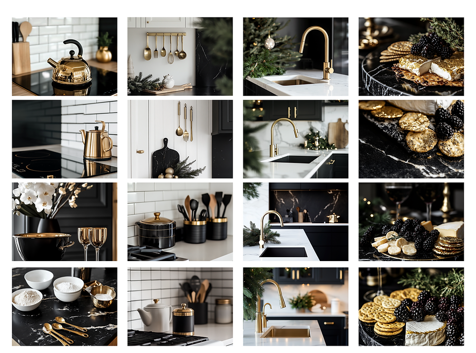 Thumbnail: The Luxe Lifestyle: Winter Holiday Home Scenes BLK+WHT Edition