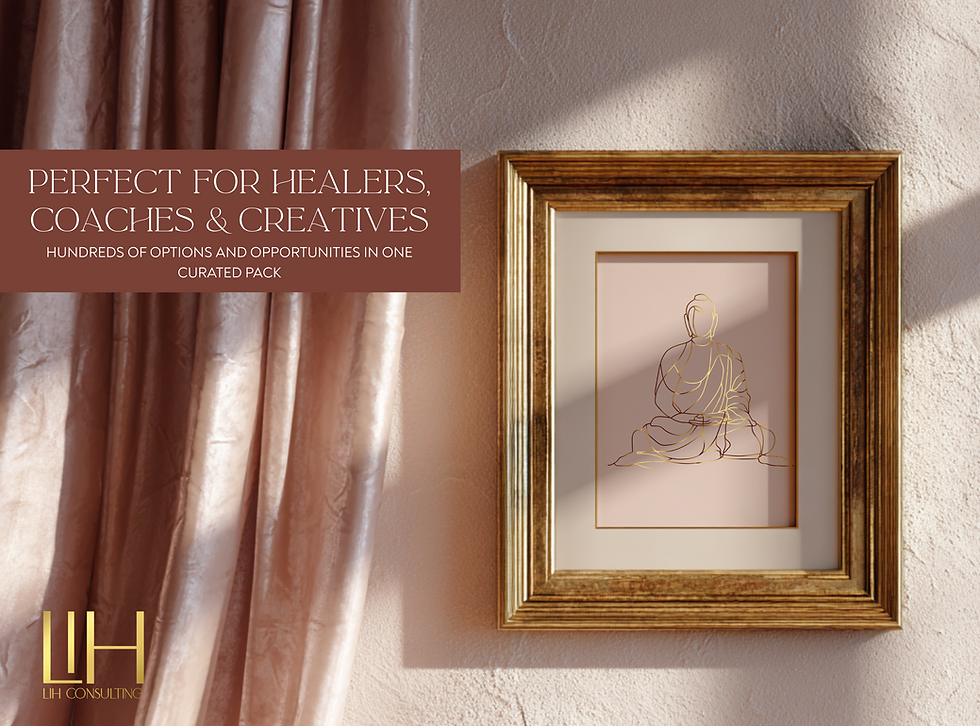 Thumbnail: Rosequartz and Gold Spiritual Icons for Design, Product Creation, Social Media a