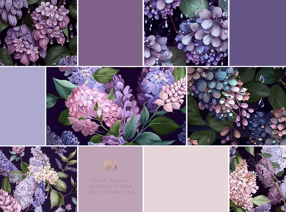 Thumbnail: Lilac Grove Digital Papers