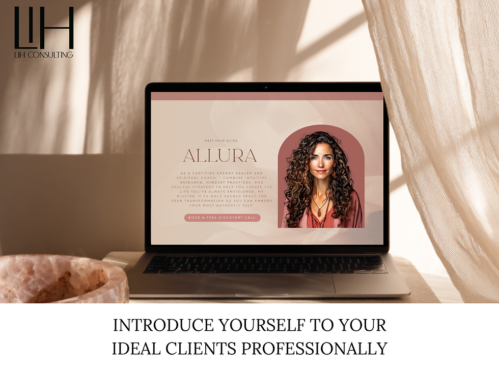 Thumbnail: Rosequartz and Gold Canva Website Template for Coaches and Healers