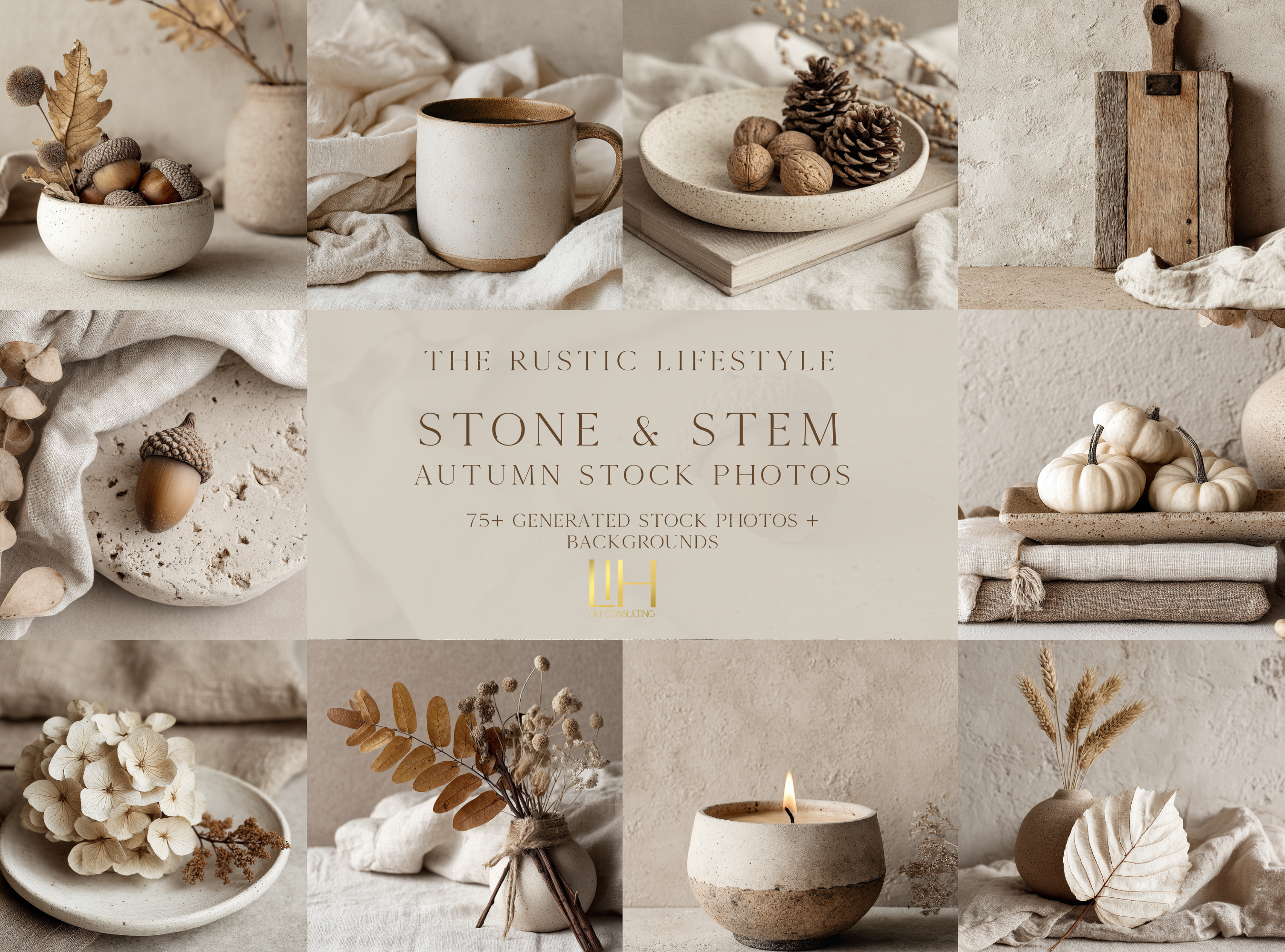 The Rustic Lifestyle – Stone & Stem 75+ Minimalistic Autumn Stock Photos