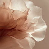 Abstract translucent flower with flowing wavy textures in blush and cream, creating a soft, luxurious rose quartz-inspired background for feminine brandin