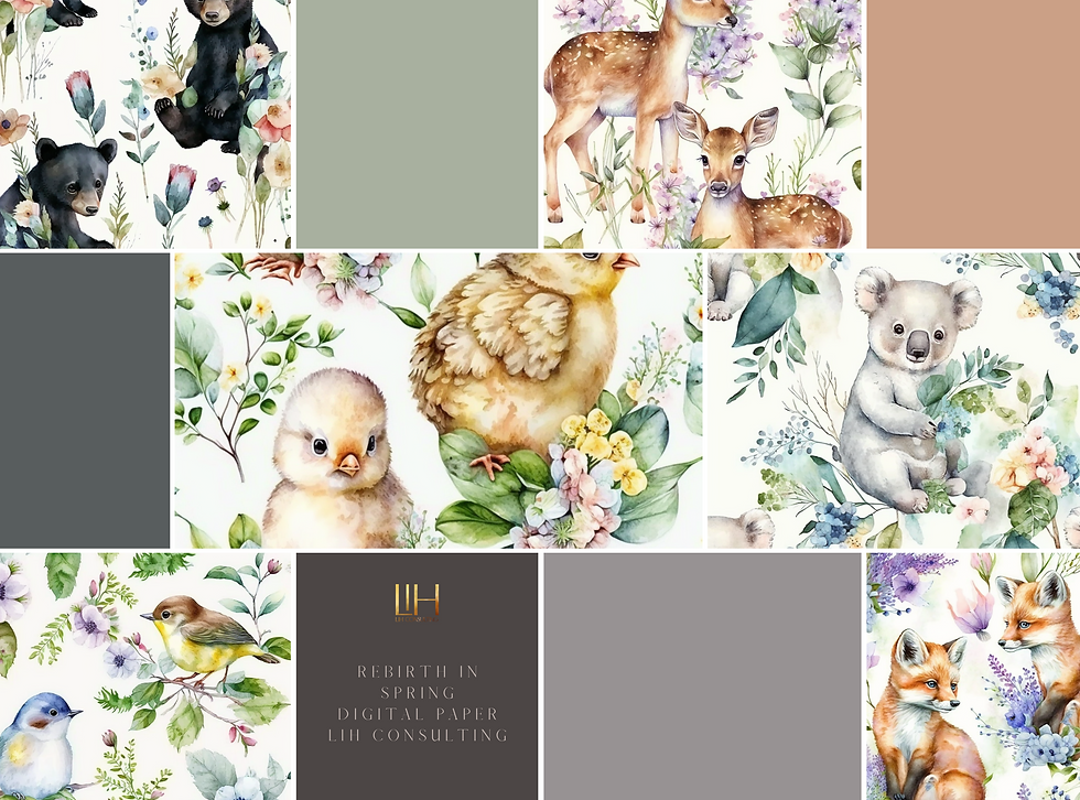 Thumbnail: Rebirth in Spring Digital Papers