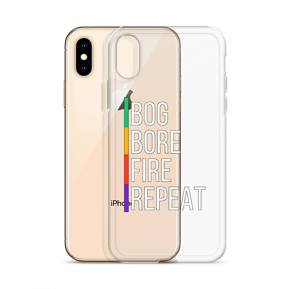 Thumbnail: Bog Bore Fire Mining Clear Case for iPhone®