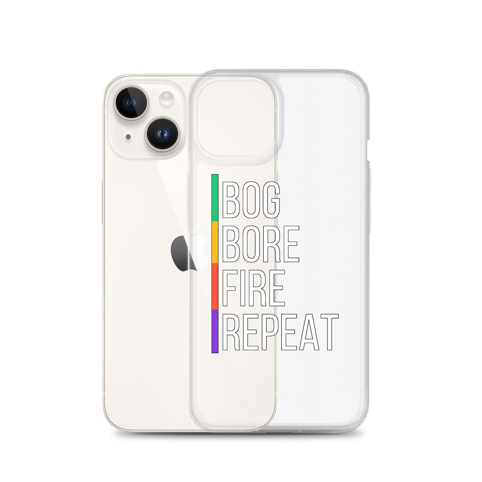 Thumbnail: Bog Bore Fire Mining Clear Case for iPhone®